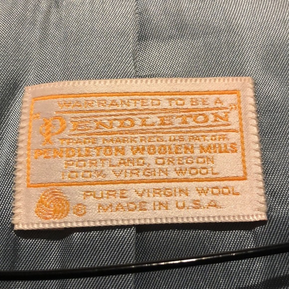 Vintage Pendleton Light Blue Wool Blazer - Picture 2 of 9